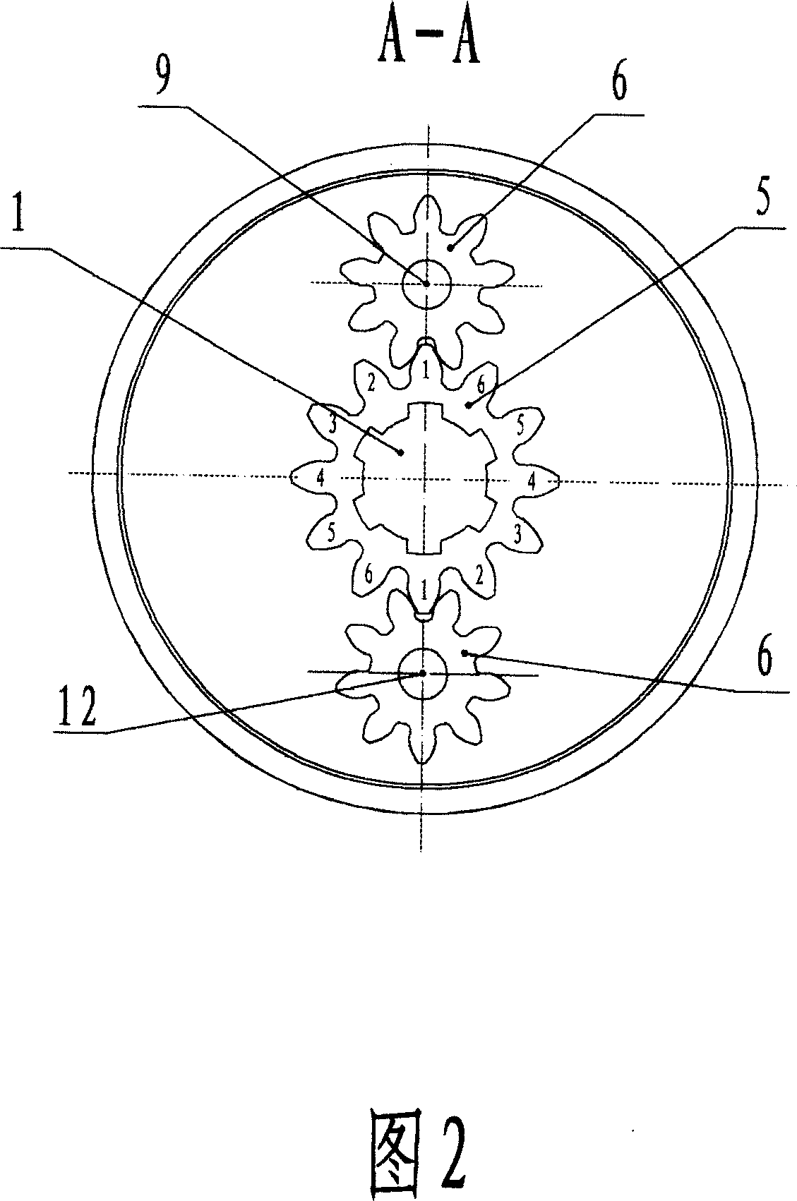 Middle shaft power saving and speed increase driving mechanism