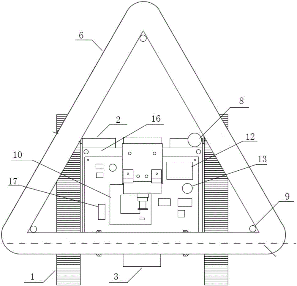 Automobile-used intelligent triangle warning sign based on interaction of mobile terminal