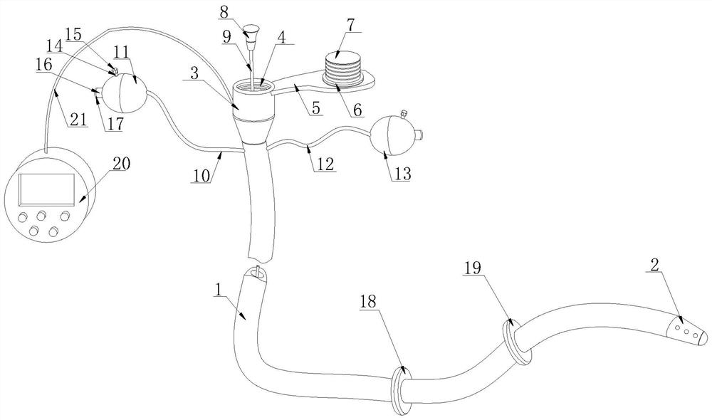 Stomach tube capable of measuring pressure and preventing backflow