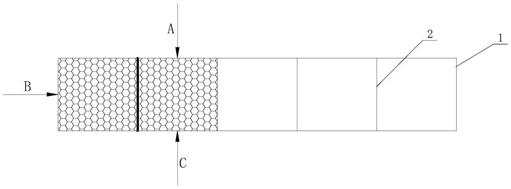 Branch roadway lower port blocking structure and construction method