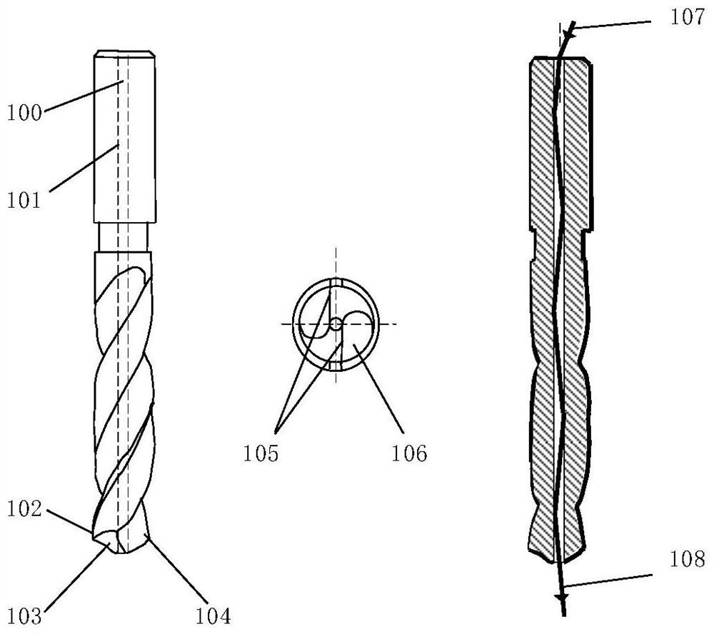 Composite processing method and device for blade air film hole