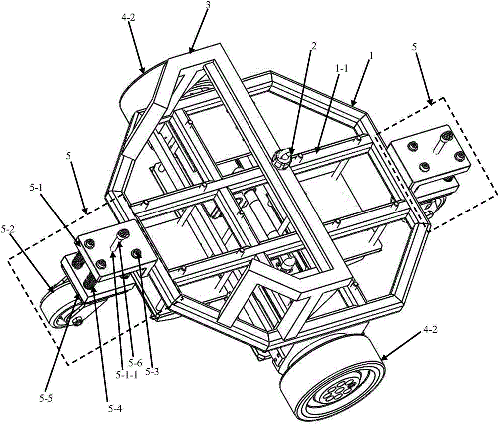 Curved surface self-adapting wall climbing robot with safety protection