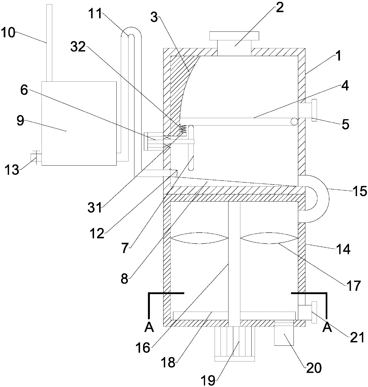 Vibration separation and collection system of grain impurities