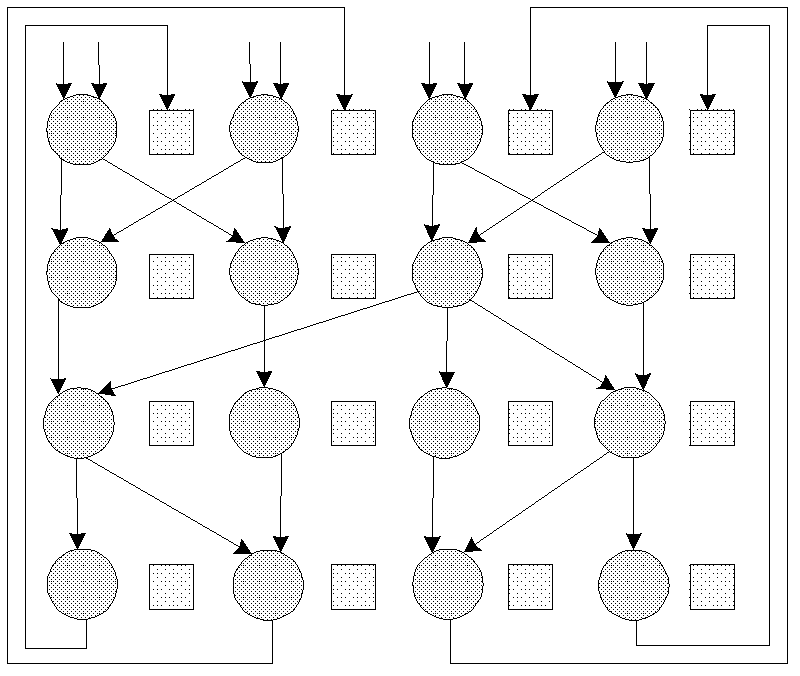 Device and method for buffering data in dynamic reconfigurable array