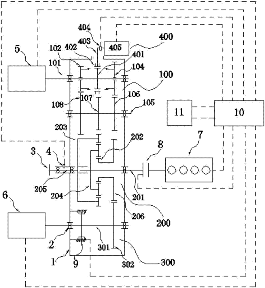 Multi-power two-speed coupled speed variator