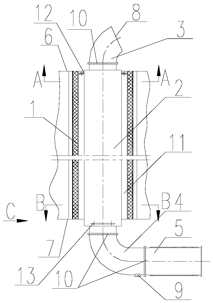 Diesel multiple unit smoke exhaust device and diesel multiple unit