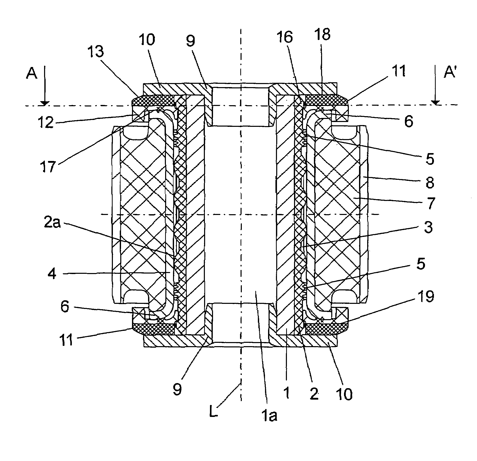 Annular disk for a sliding bearing