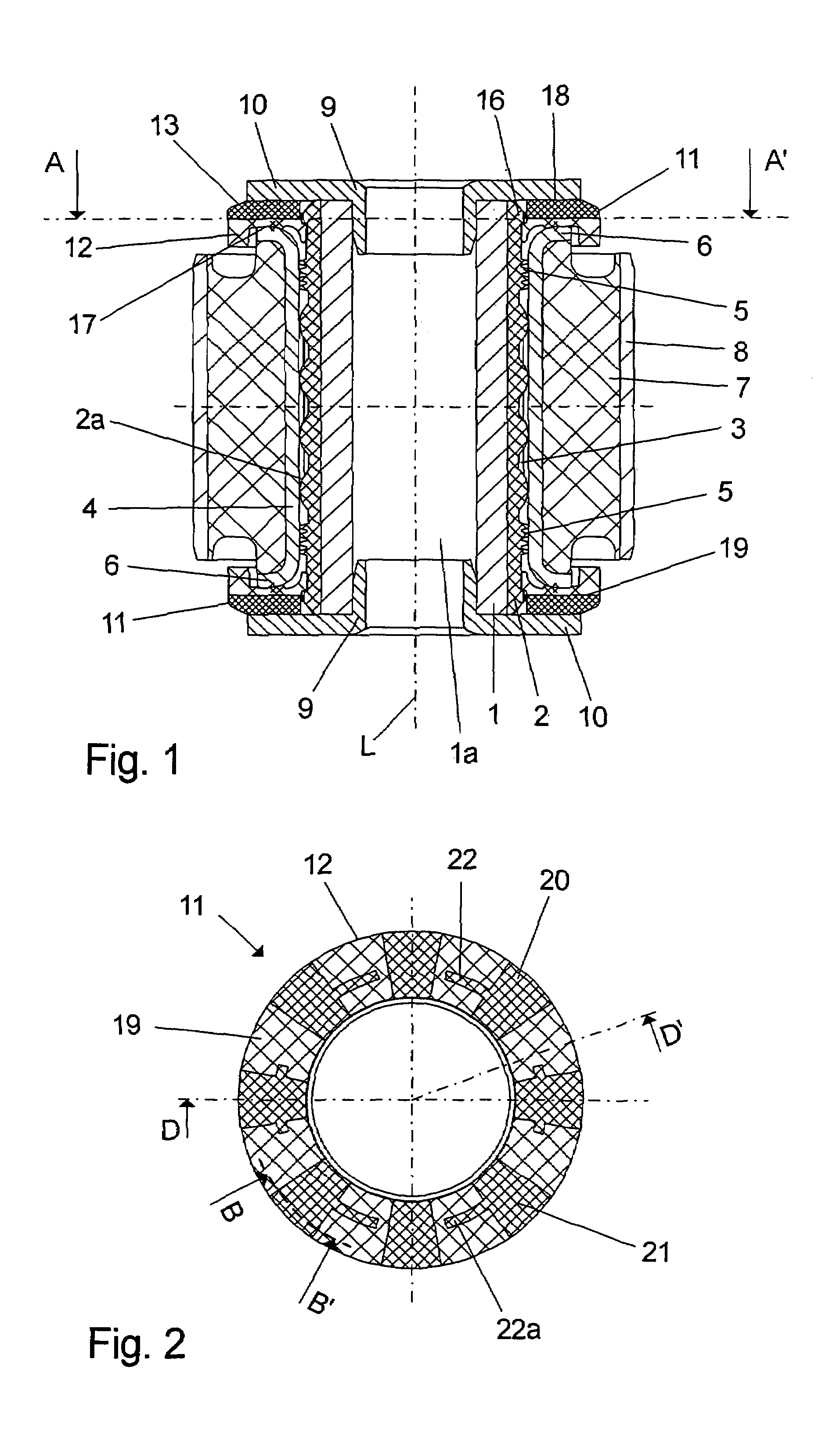 Annular disk for a sliding bearing