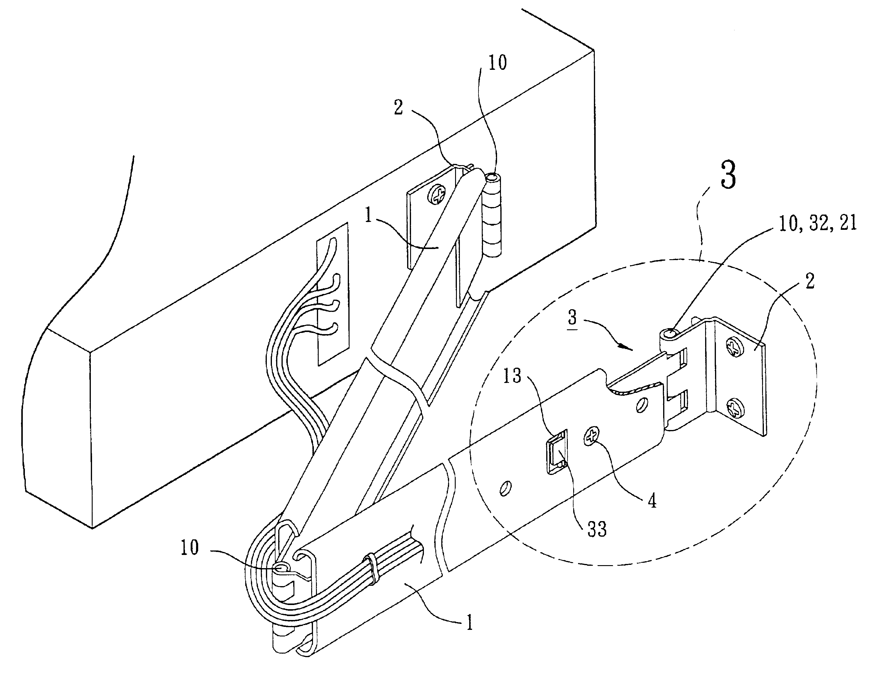 Adjustable cable management arm for furniture