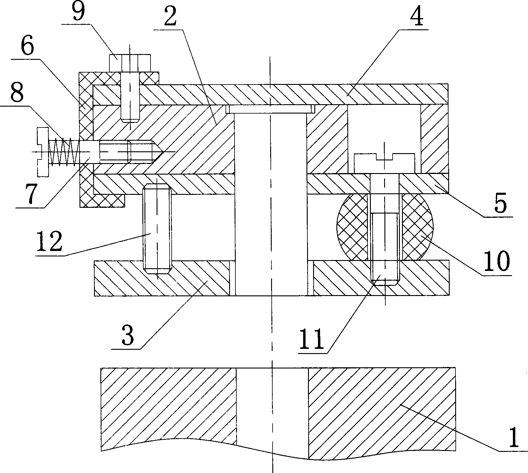 Gap adjusting device for stamping die