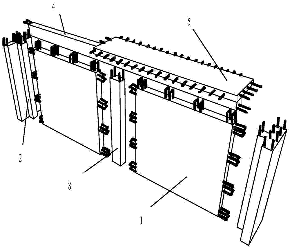 Prefabricated polypropylene fiber sludge ceramsite concrete wall based on rough surface connection and its construction method