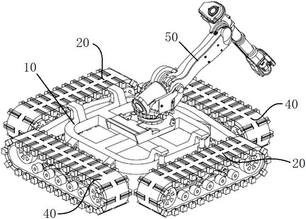 Crawler type wall climbing robot capable of moving horizontally and freely