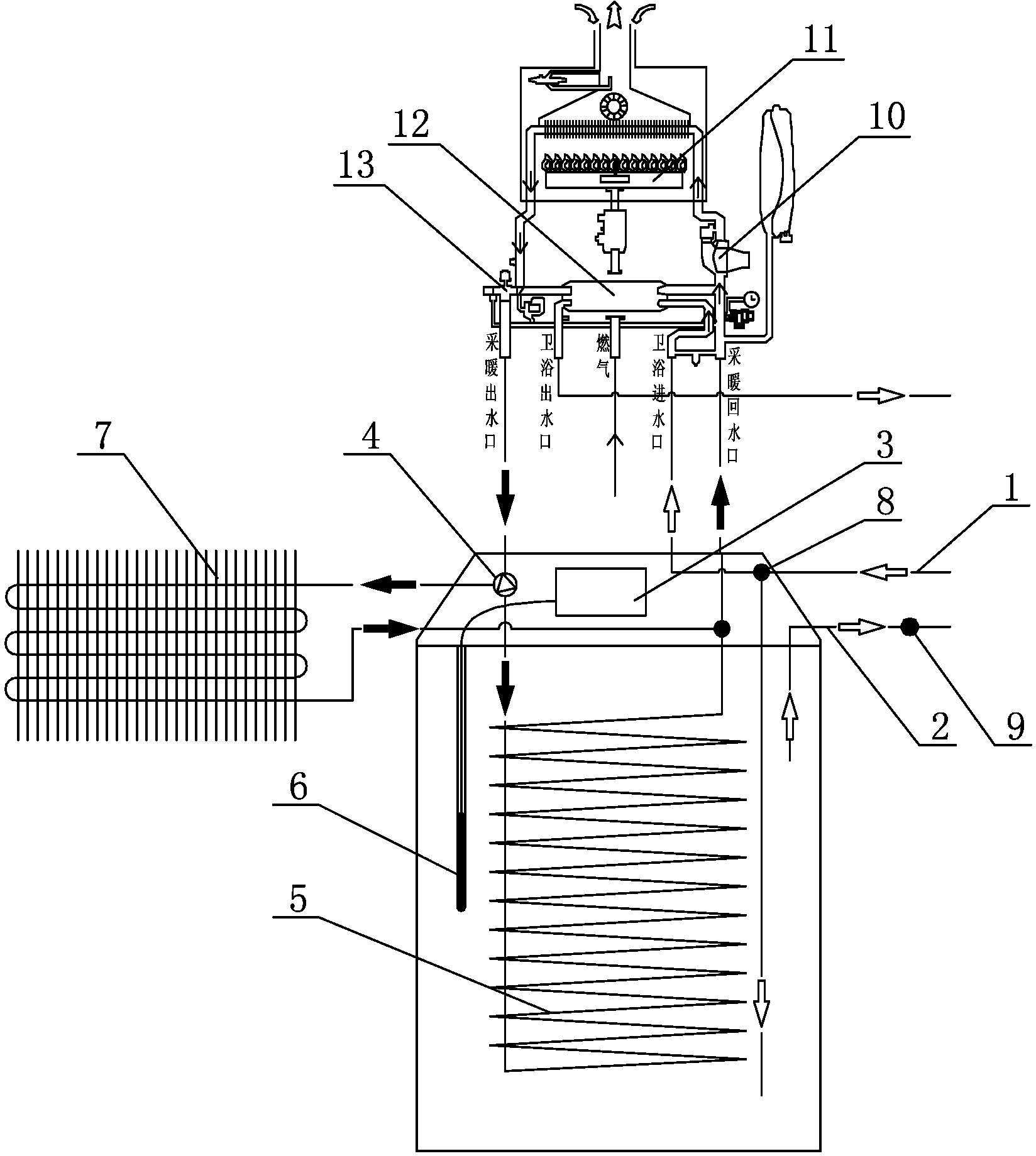 Water storage tank and bathroom water system thereof