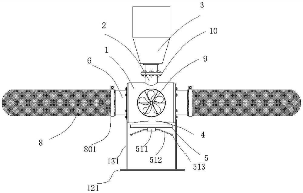 Agricultural seed dust removal device