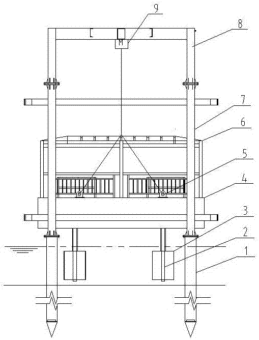 Lifting type water-based blue-green algae fishing device