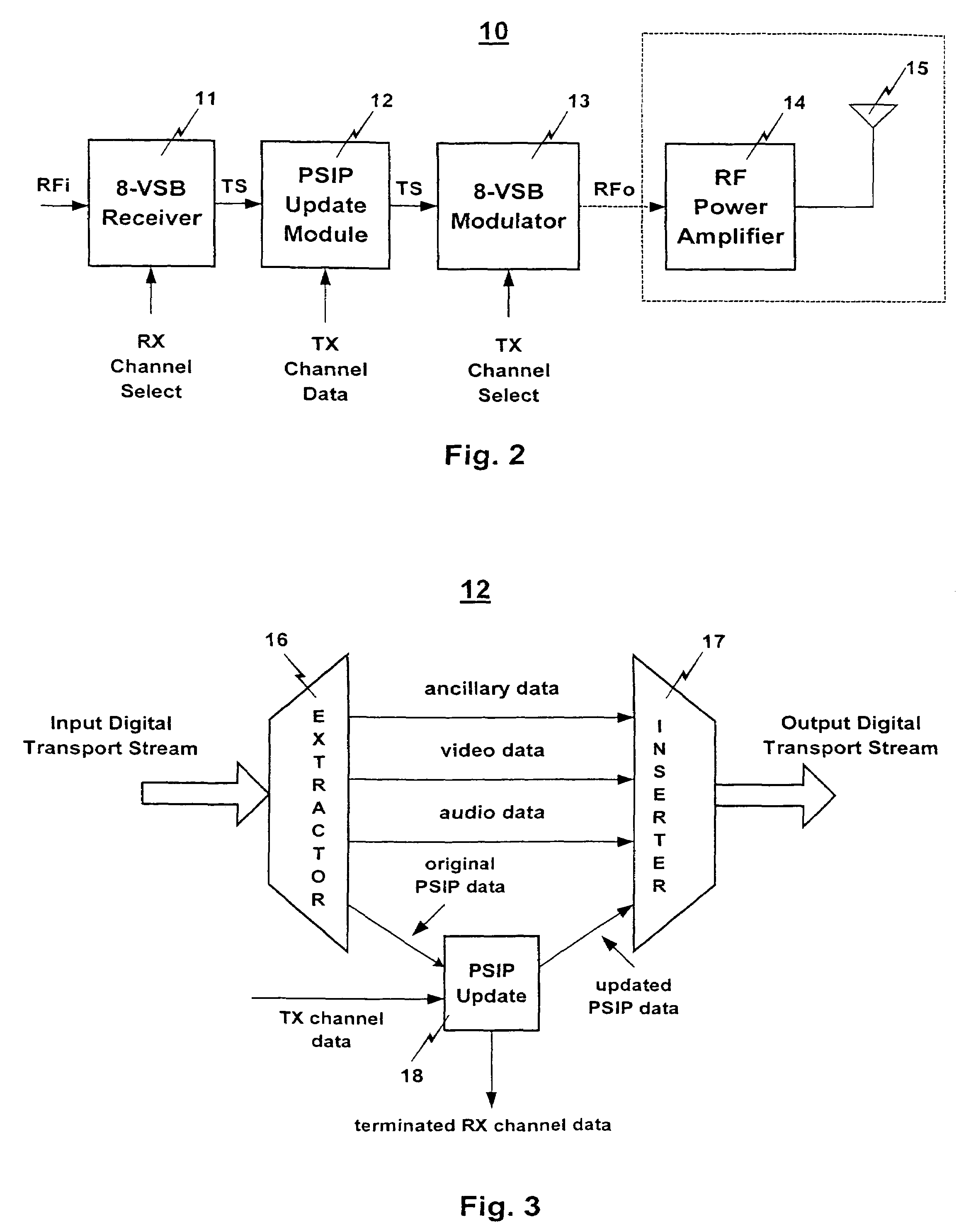 Digital television translator with PSIP update