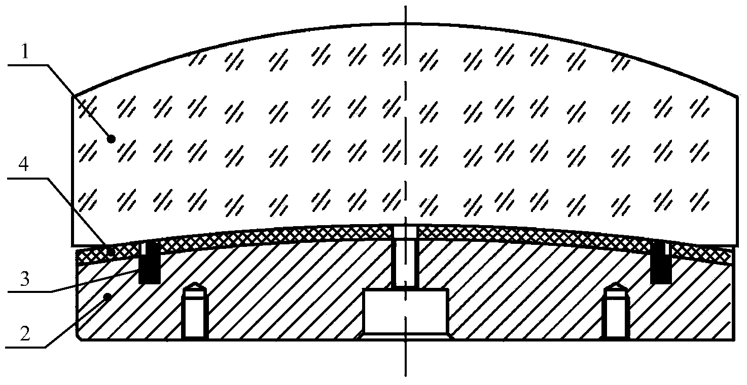 Vacuum clamp for centering optical element in machining process