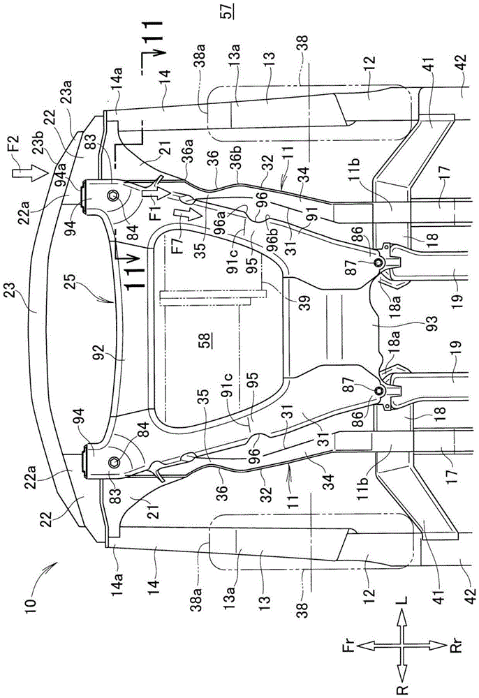 Vehicle front body structure