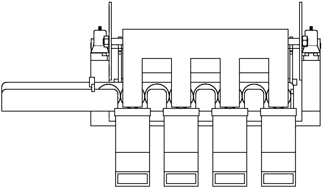 A plunger-shaped multi-channel material distribution device