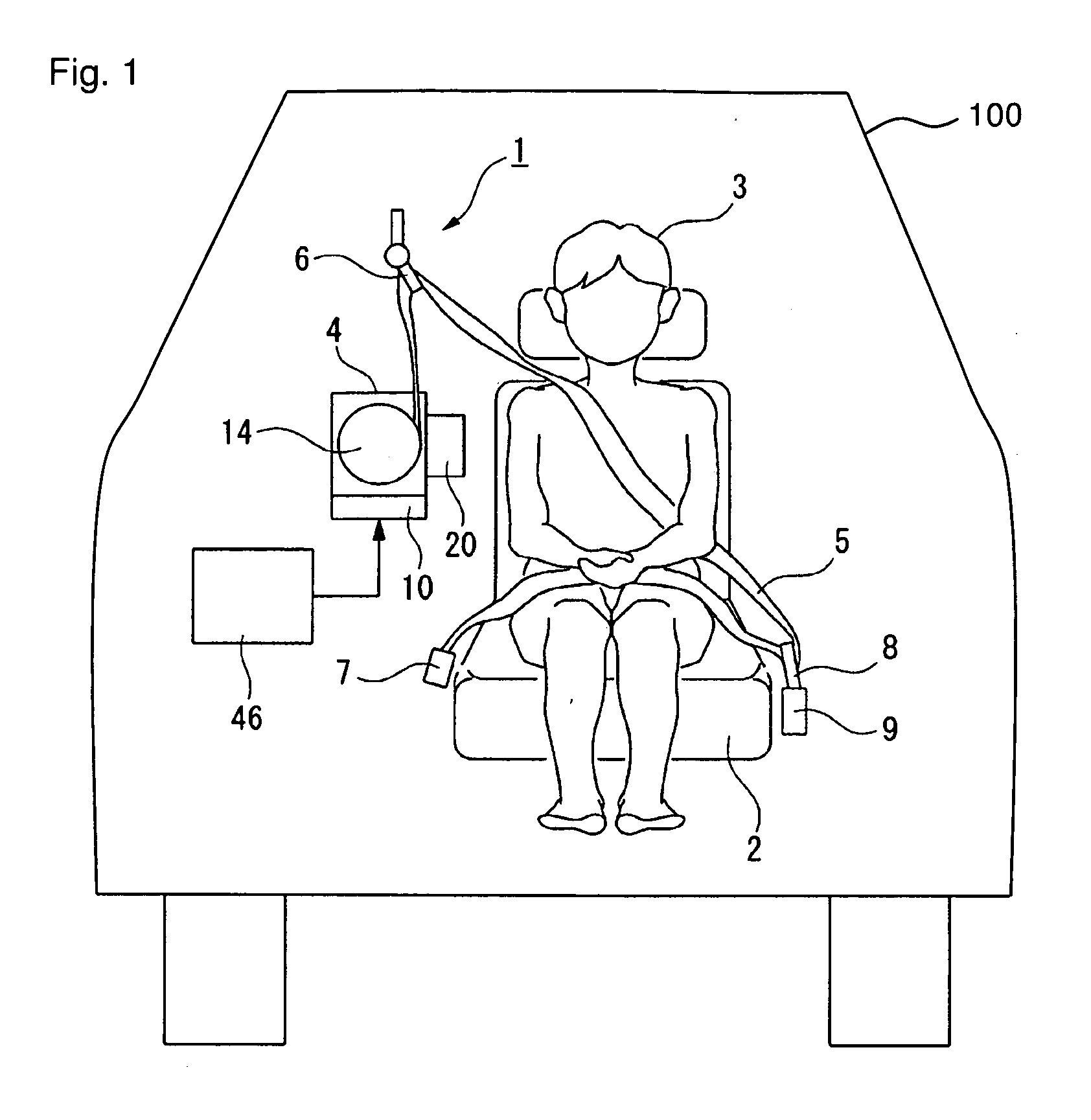 Vehicle seatbelt apparatus, vehicle having the vehicle seatbelt apparatus and method for controlling vehicle seatbelt