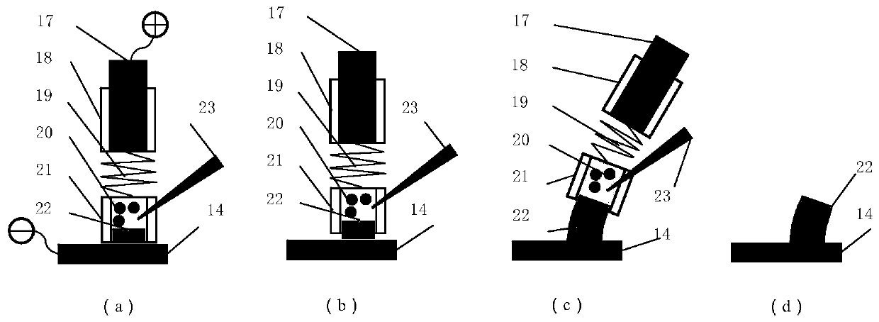 Laser-assisted flexible follow-up tool electrode fine electrodeposition device and method