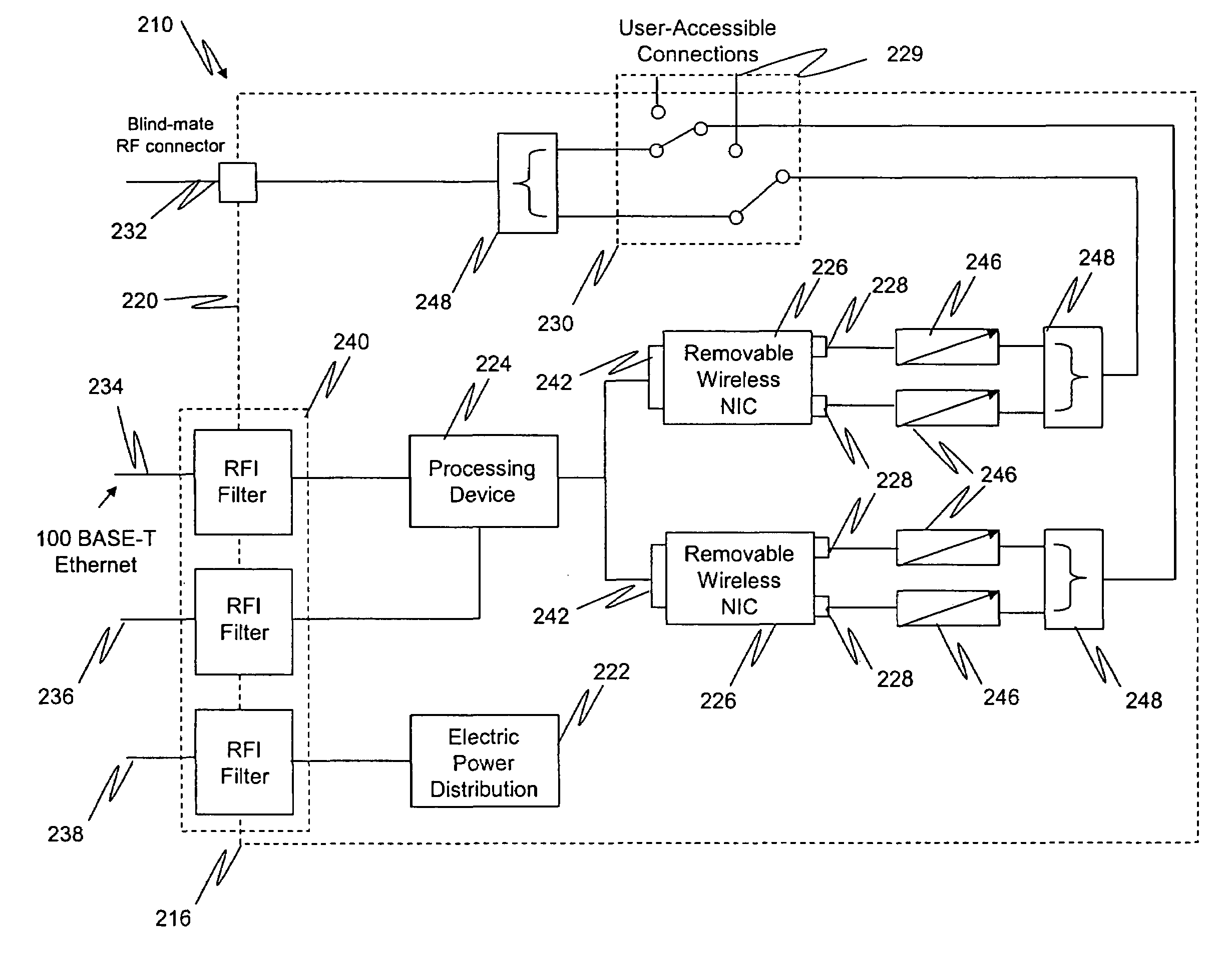 Test system for simulating a wireless environment and method of using same