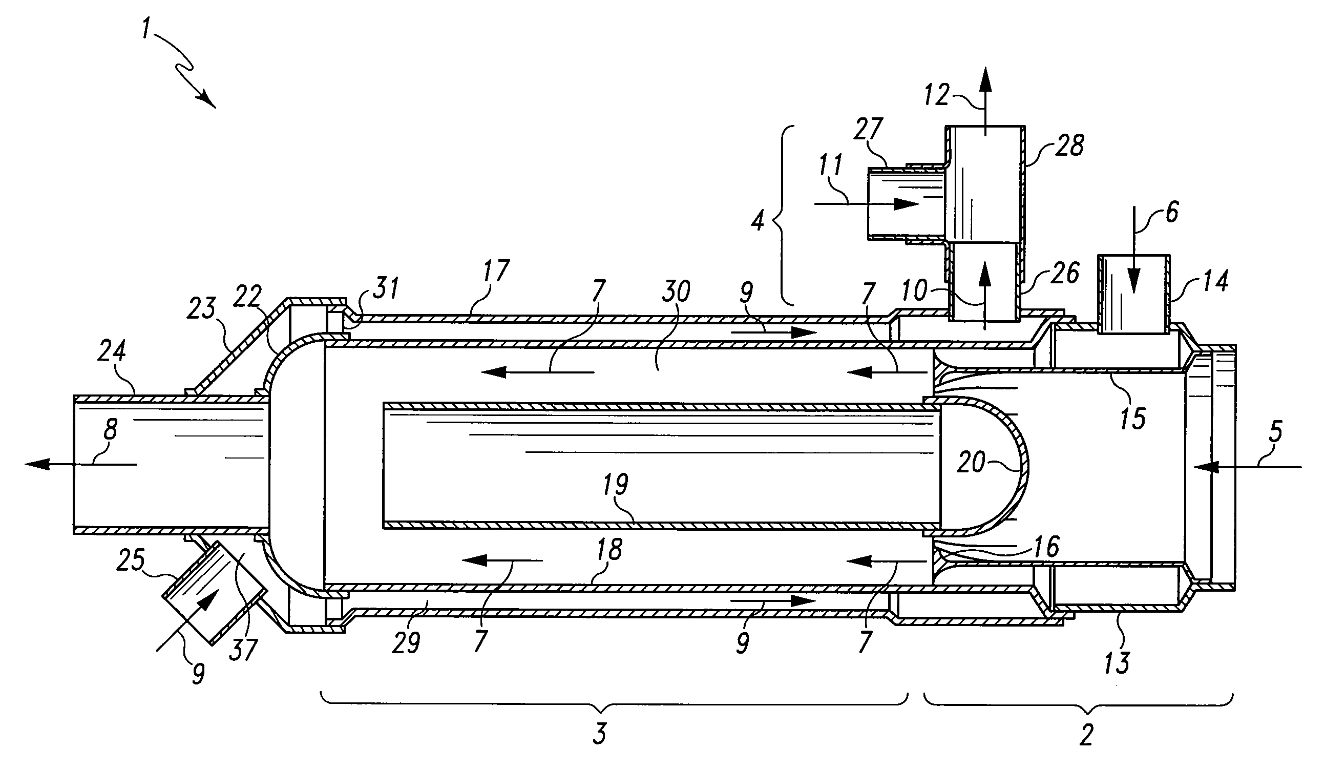 Compact air preheater for solid oxide fuel cell systems