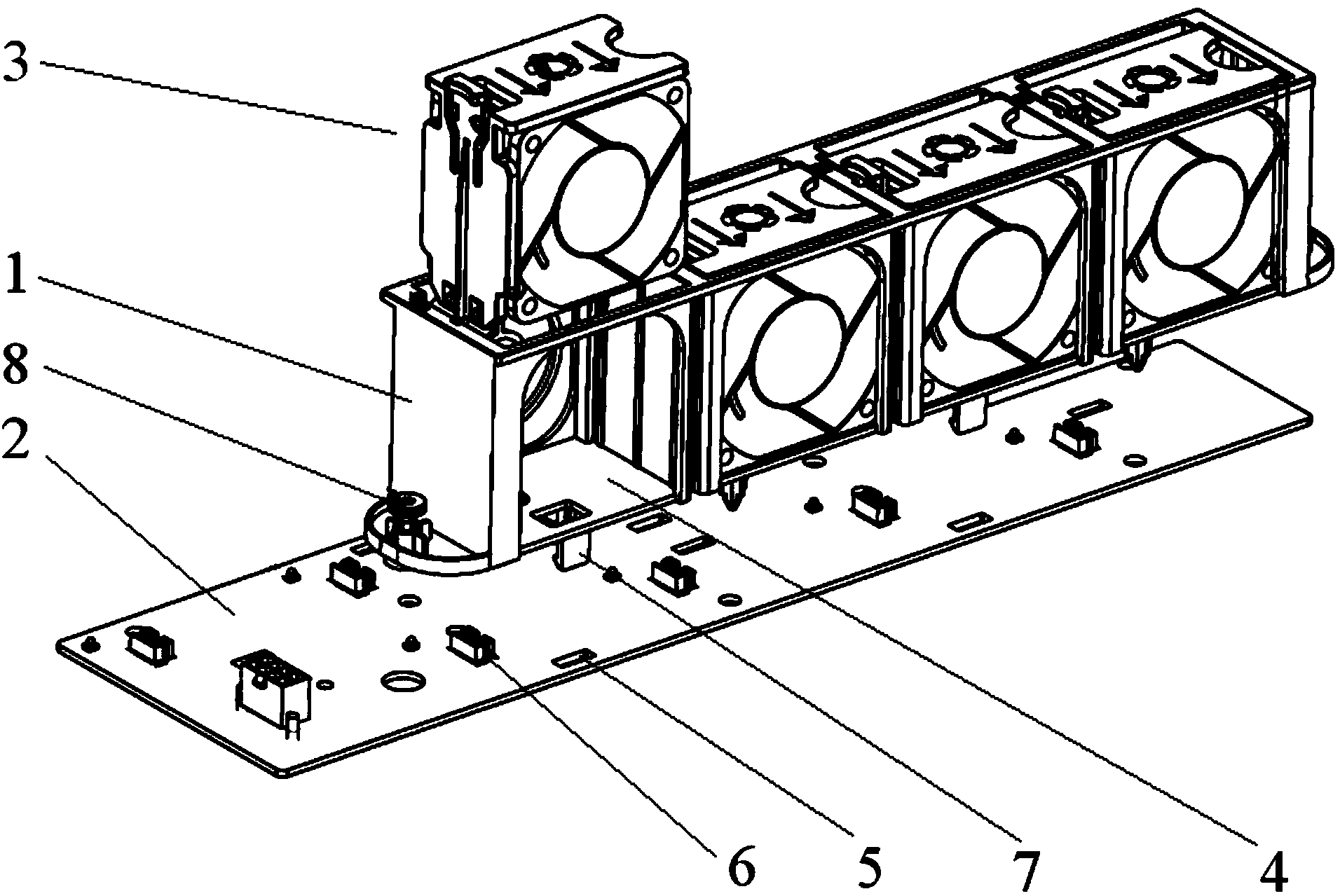 Fan module used for server and server