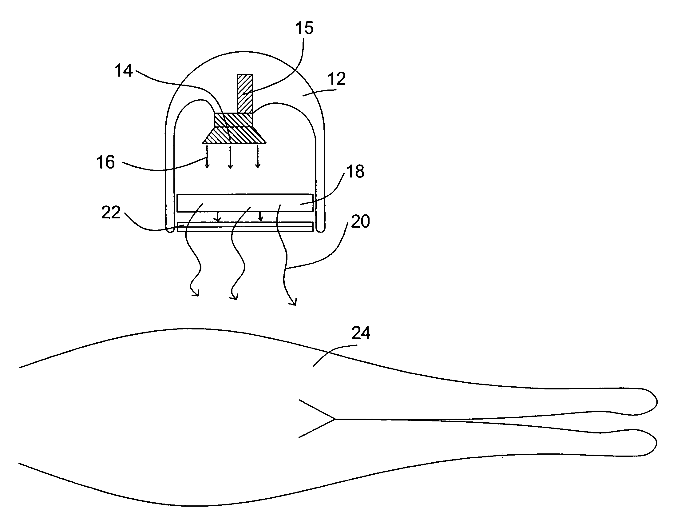 Device and method for treating skin