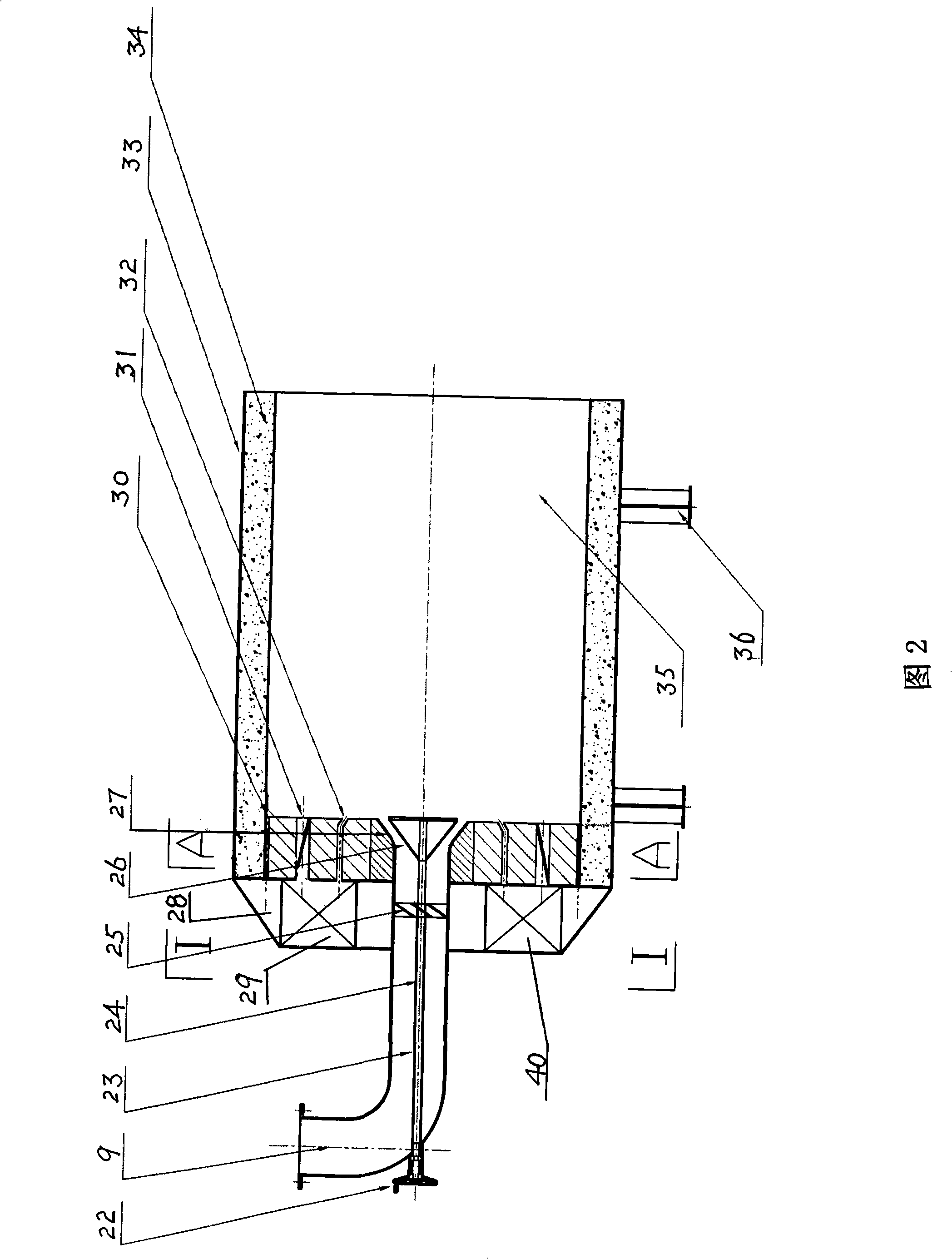 Low NOX dry ash extraction coal powder burning method