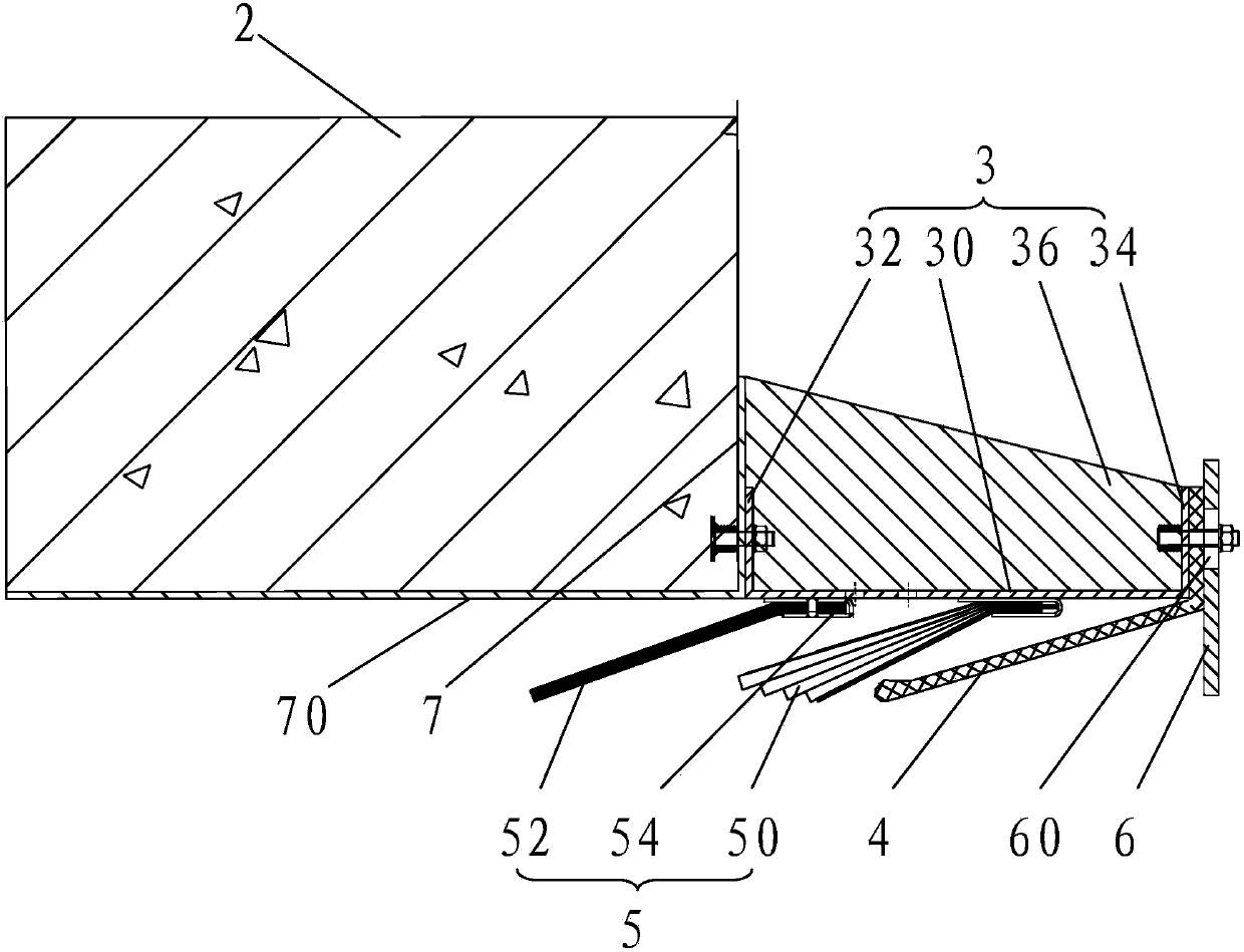 Waterstop device and waterstop construction method suitable for large-section rectangular pipe jacking starting