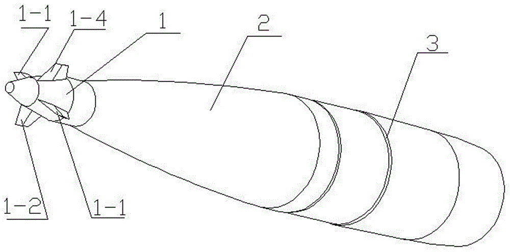 Method for calculating pneumatic parameters of two-dimension trajectory correction projectile with fixed rudder