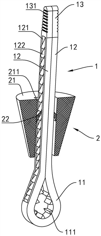 Lock catch type loop ligature tightening ring and application thereof