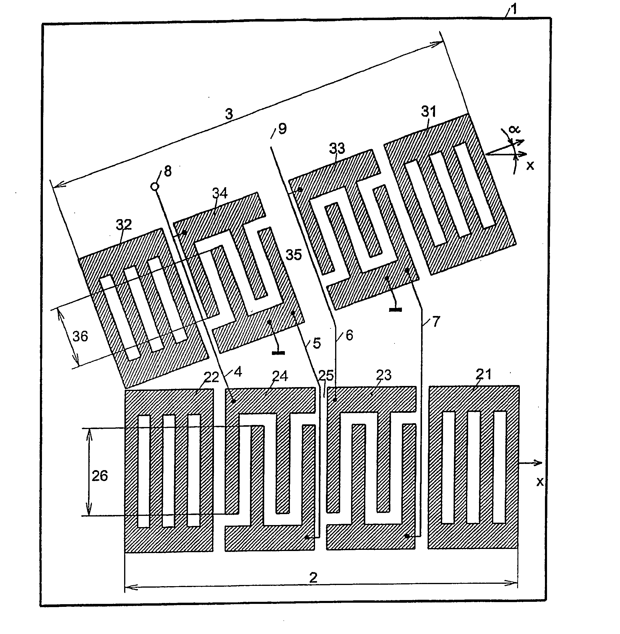 Oscillator with acoustic surface wave resonators