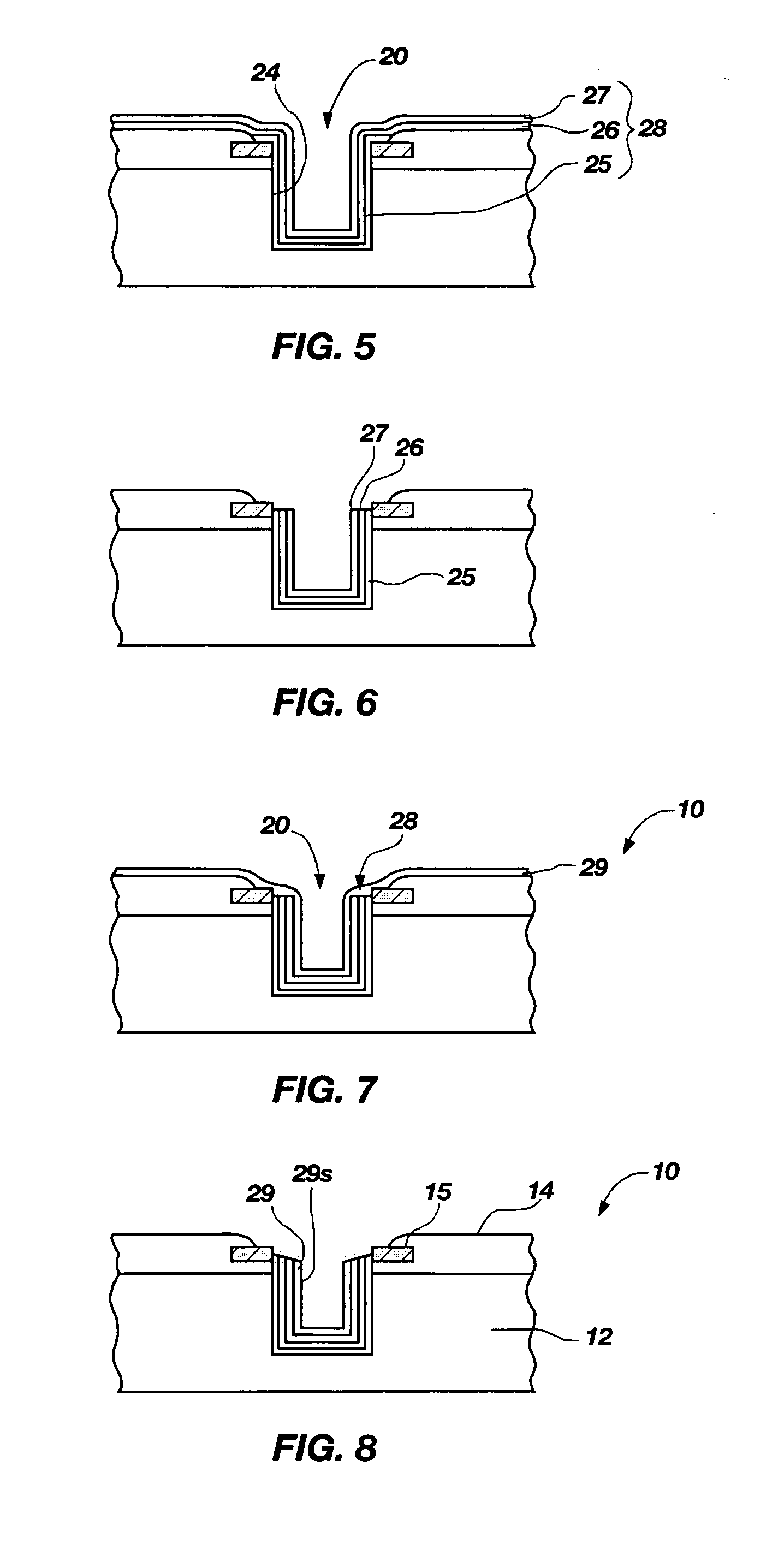 Methods for fabricating and filling conductive vias and conductive vias so formed