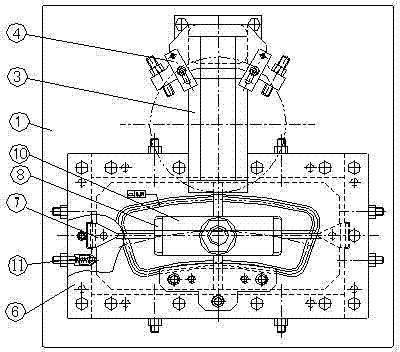 Bulging device for special-shaped part