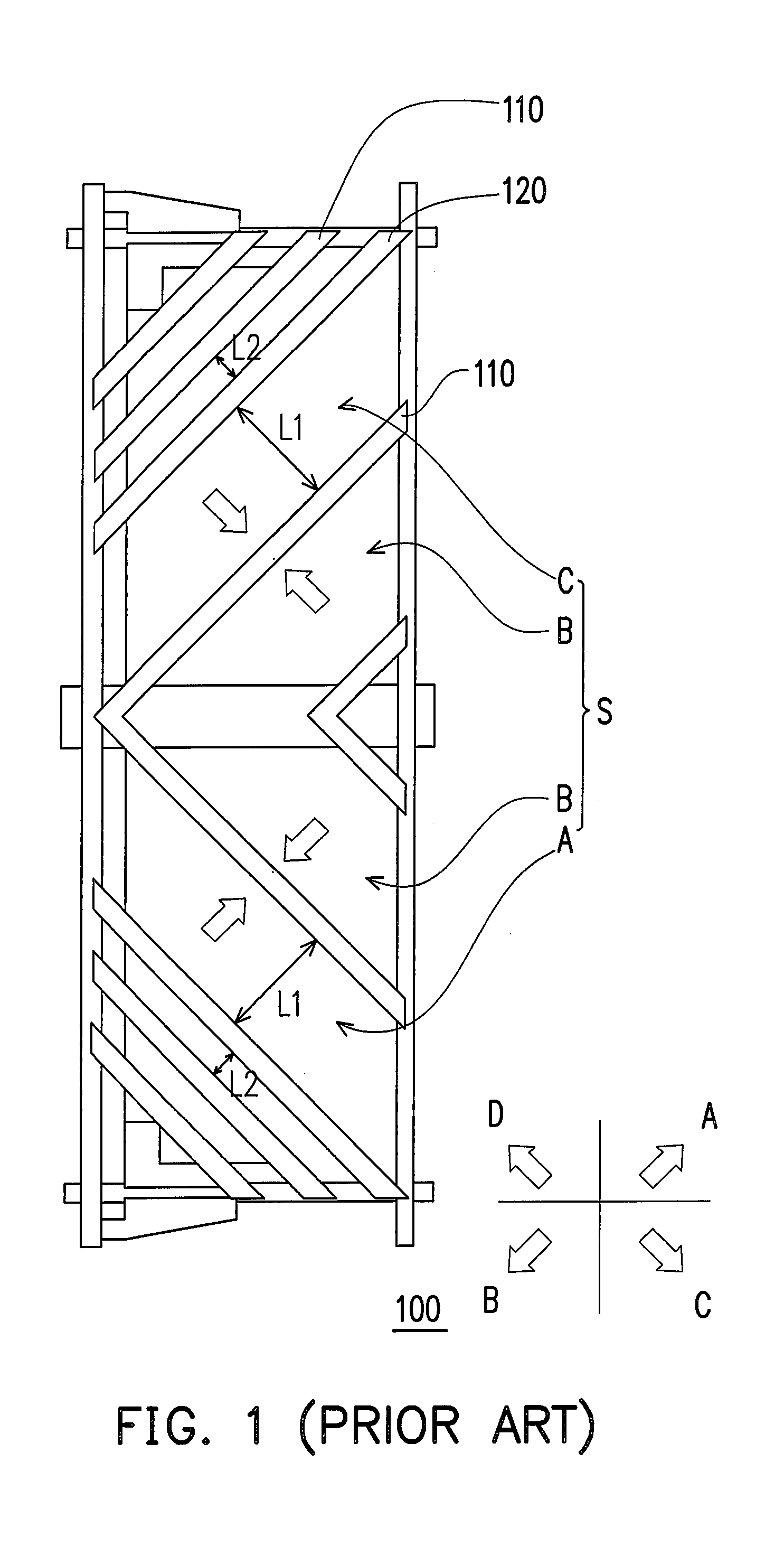 Multi-domain vertical alignment liquid crystal display panel