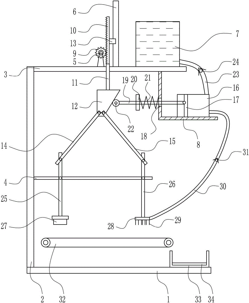 Leather-shoe-upper rapid oiling shining device for producing shoes