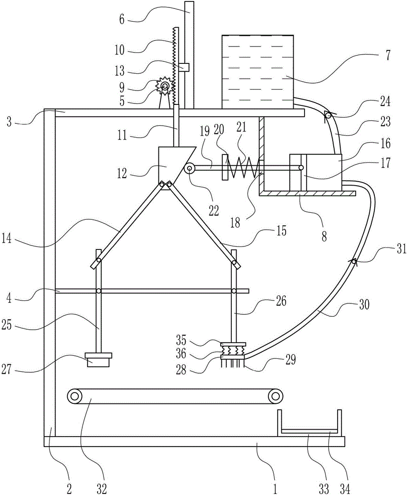 Leather-shoe-upper rapid oiling shining device for producing shoes