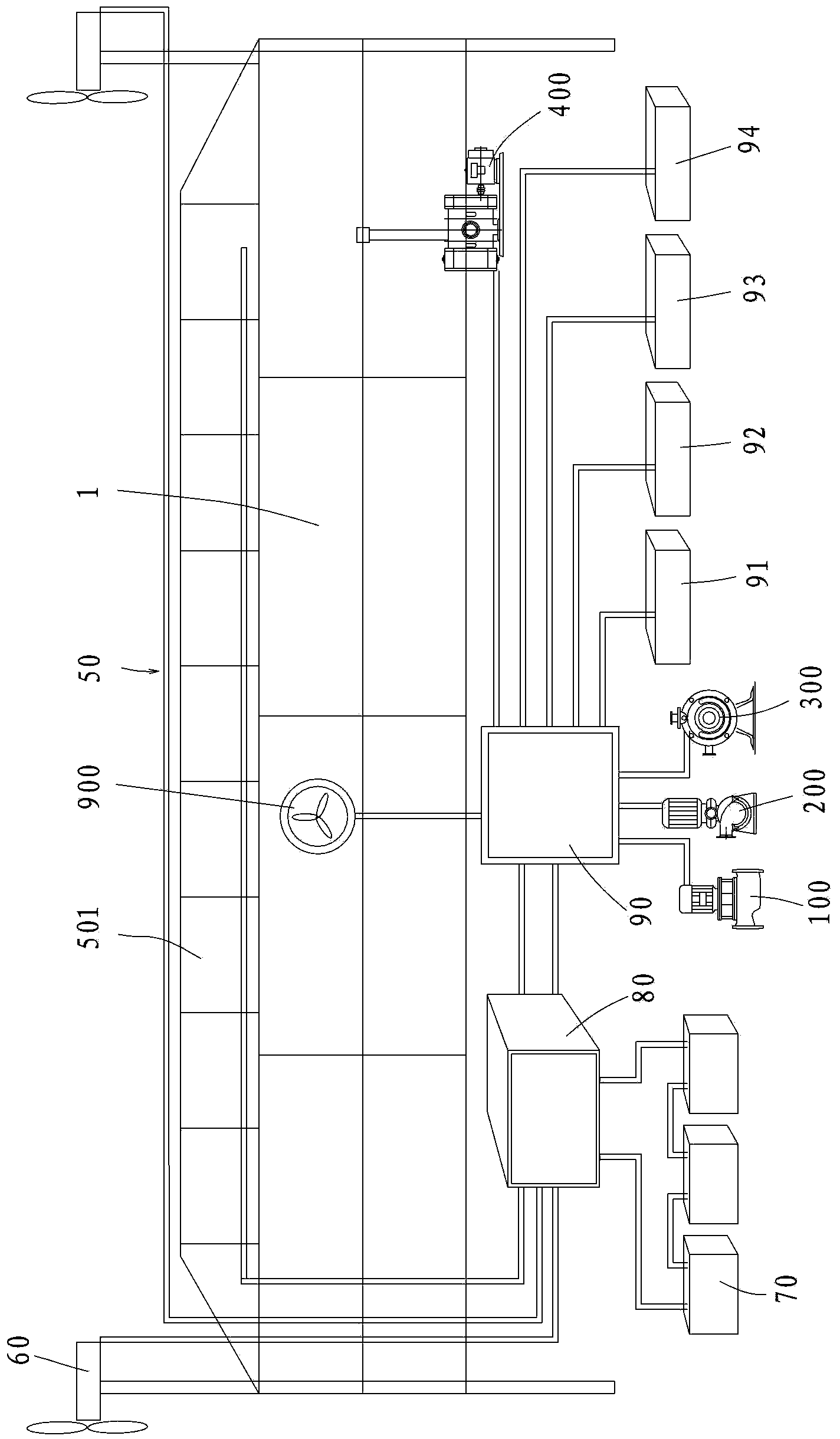 Low-energy and intelligent three-dimensional ecological internal circulation nitrification method and apparatus