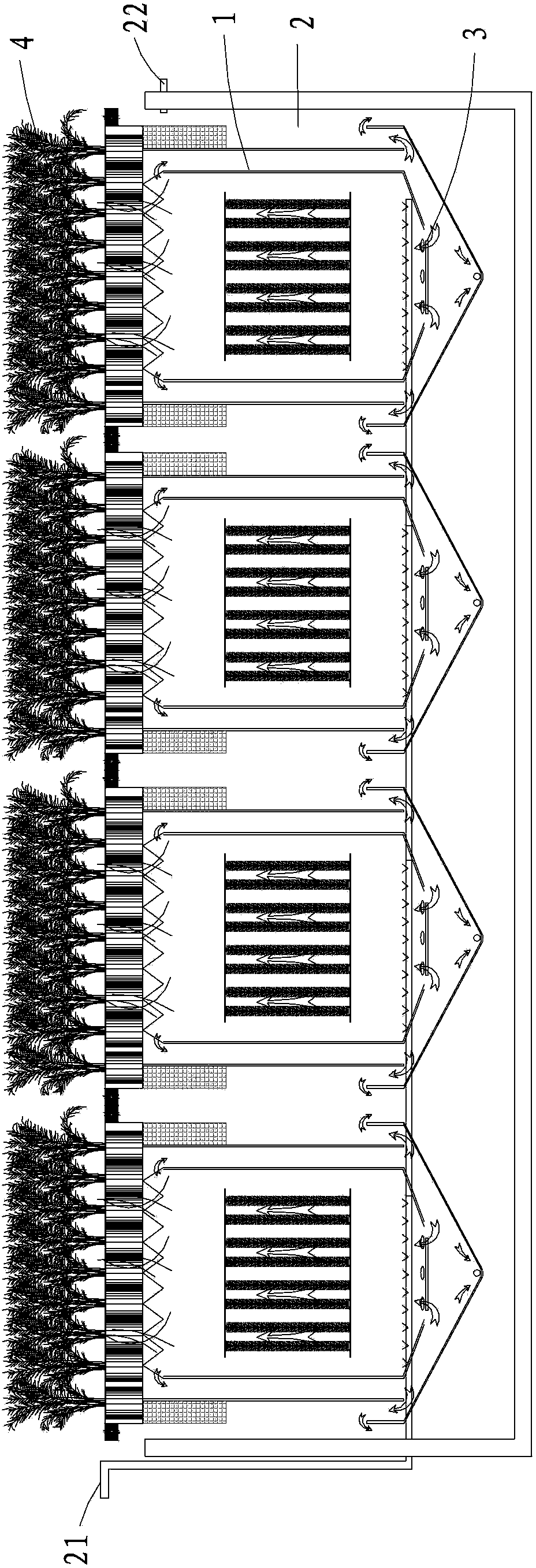 Low-energy and intelligent three-dimensional ecological internal circulation nitrification method and apparatus