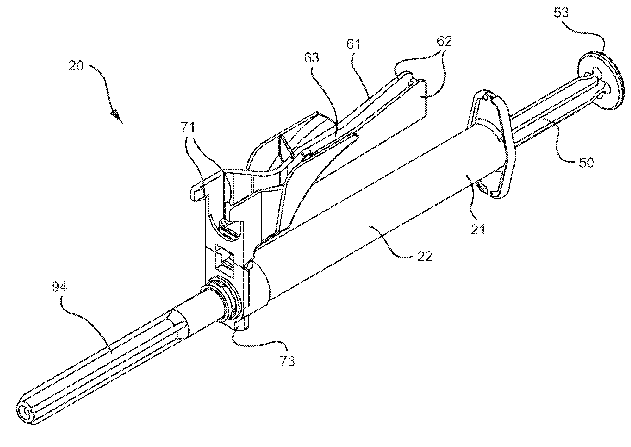 Syringe having a hinged needle shield