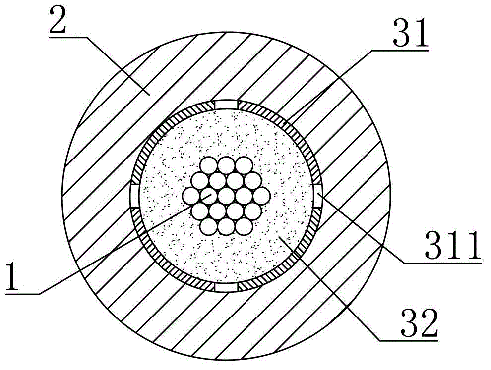 Fiber reinforced composite rib/ cable anchorage