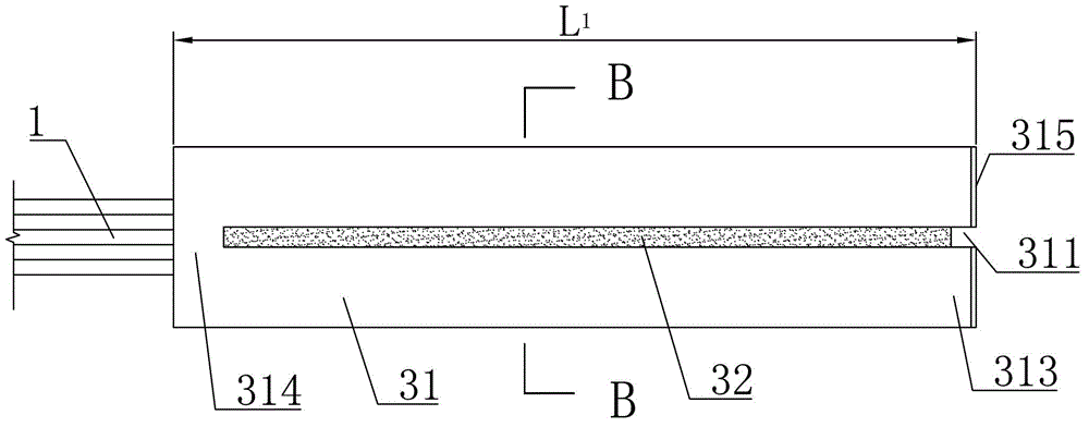 Fiber reinforced composite rib/ cable anchorage