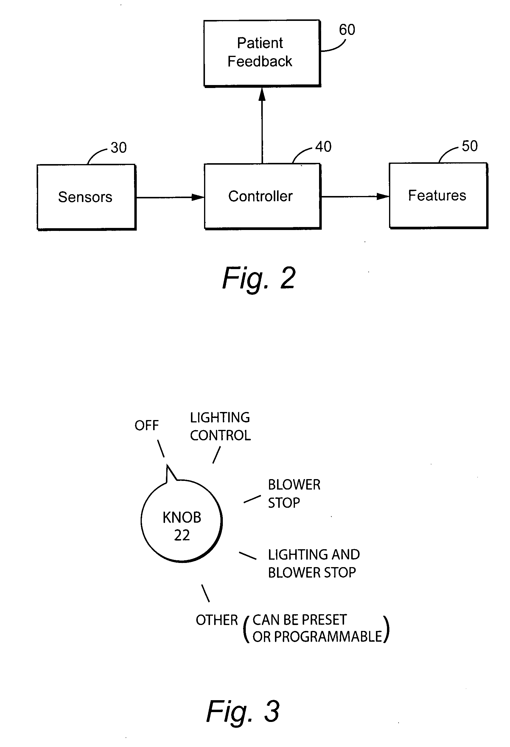 Touchless control system for breathing apparatus