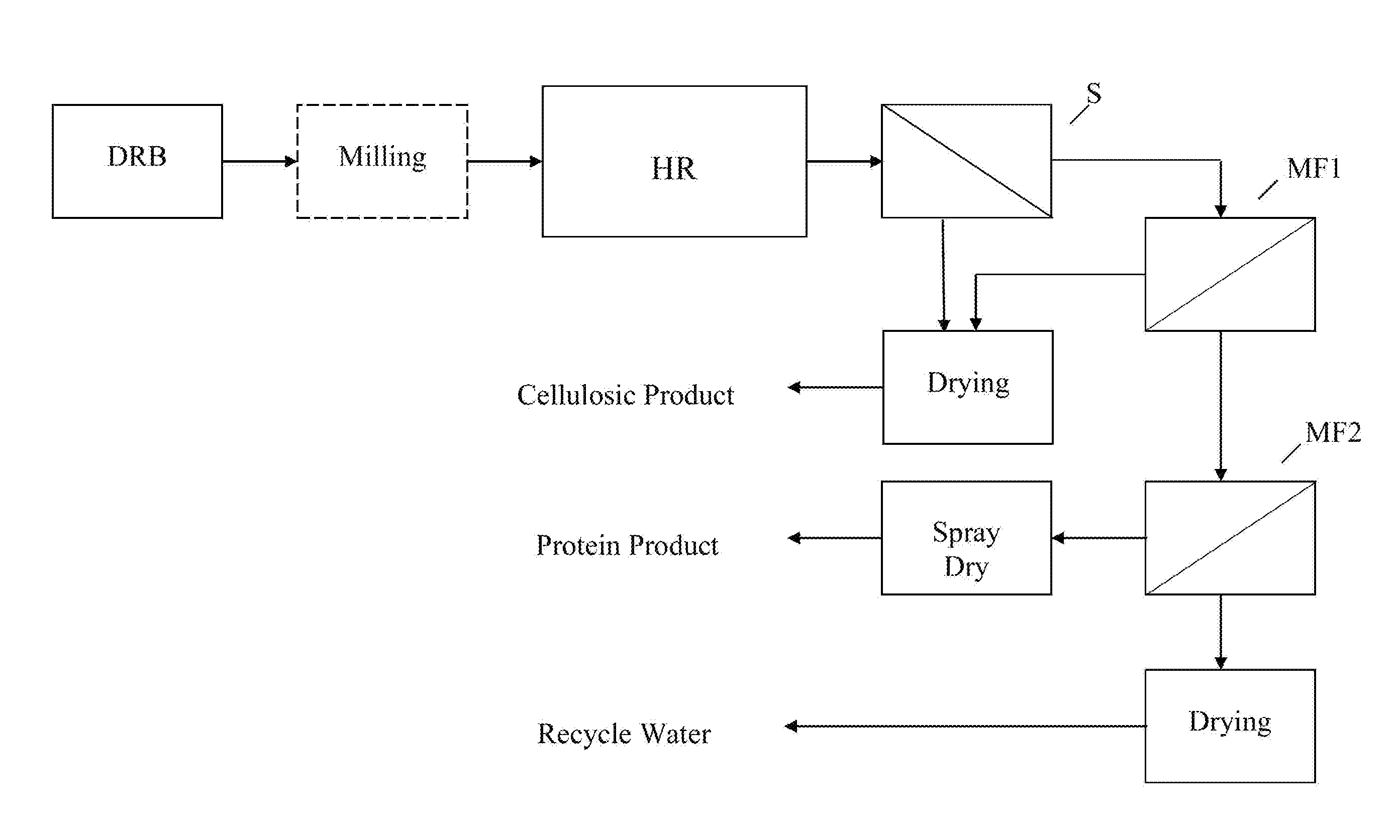 Process for Producing Protein Concentrate and A Cellulosic Residue Material From Defatted Rice Bran