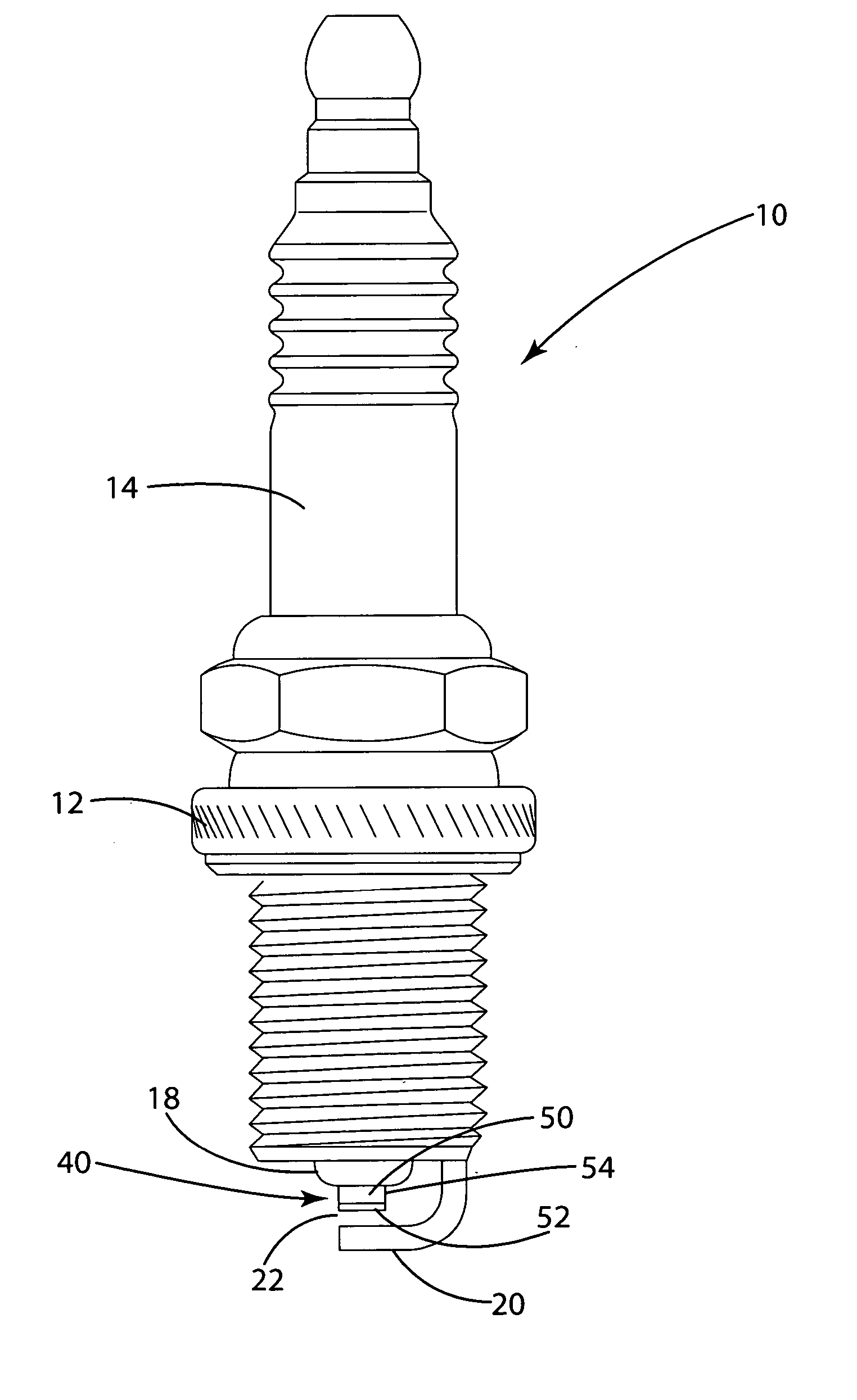 Spark plug with multi-layer firing tip