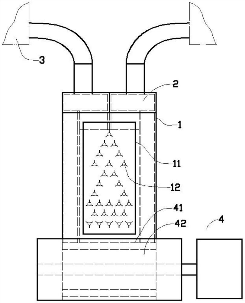 Double-material gradual change type injection molding device