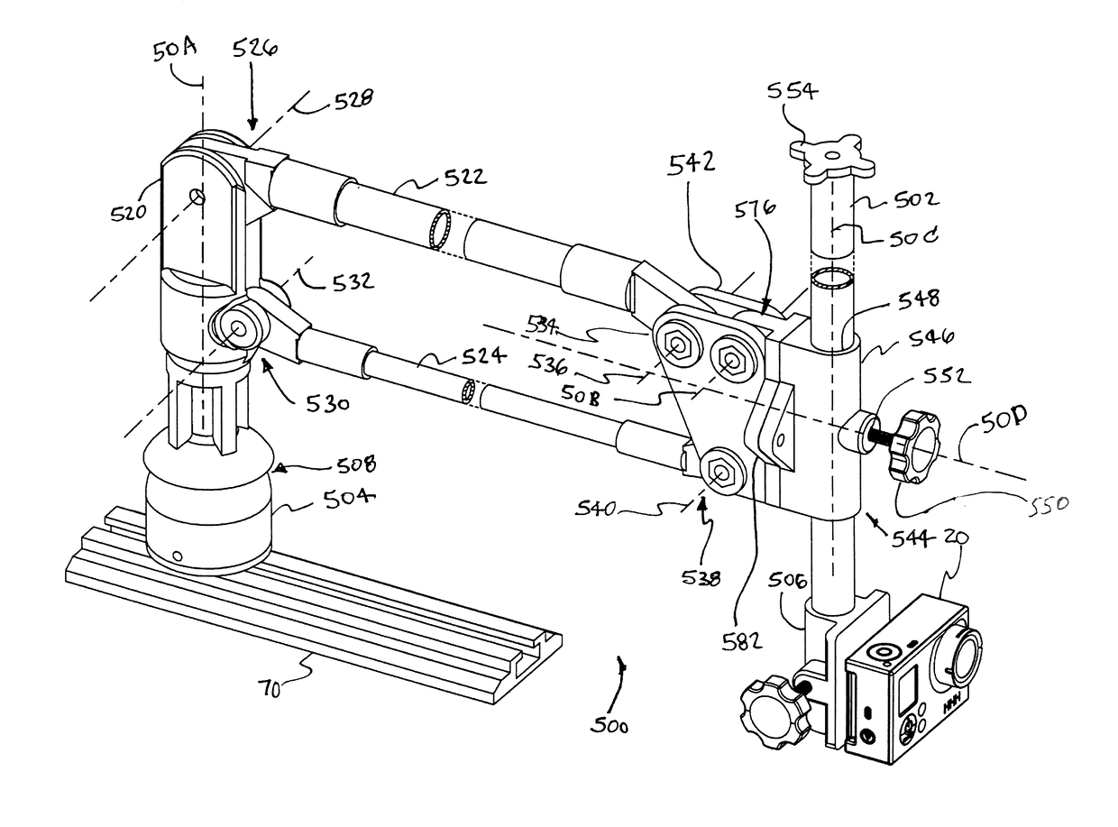 Camera positioning and orienting apparatus