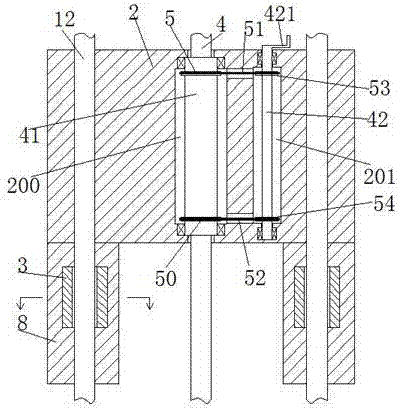 Power line repair rising and landing device